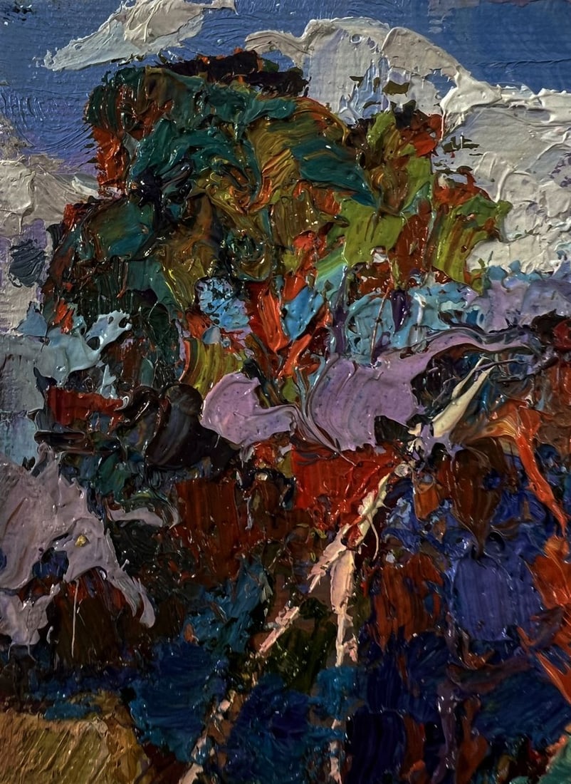 Oil painting Country day near the well Oksana Ivanyuk - 5