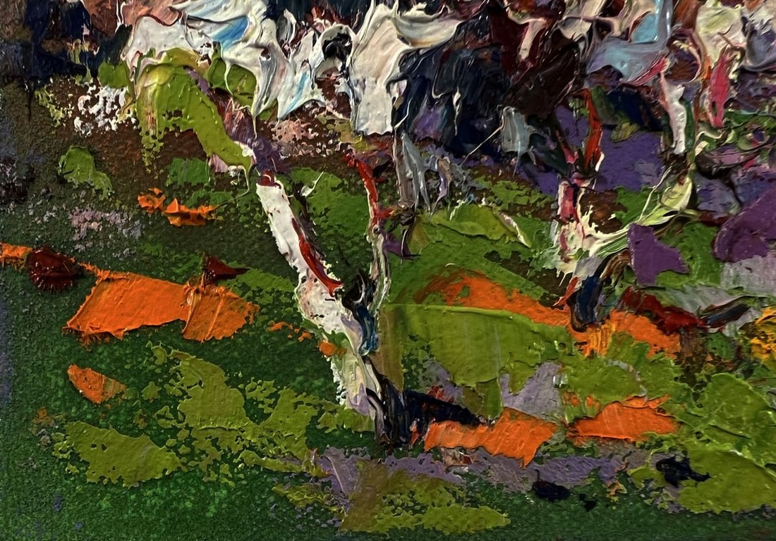 Oil painting Spring in the village Oksana Ivanyuk - 6