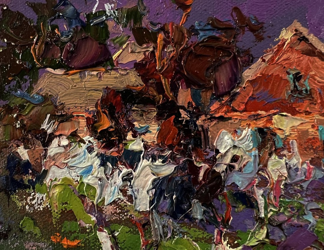 Oil painting Spring in the village Oksana Ivanyuk - 7