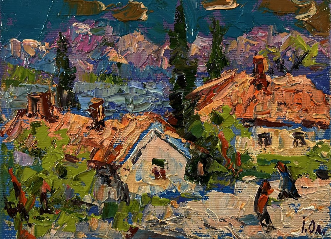 Oil painting Sunny village day Oleksiy Ivanyuk - 3