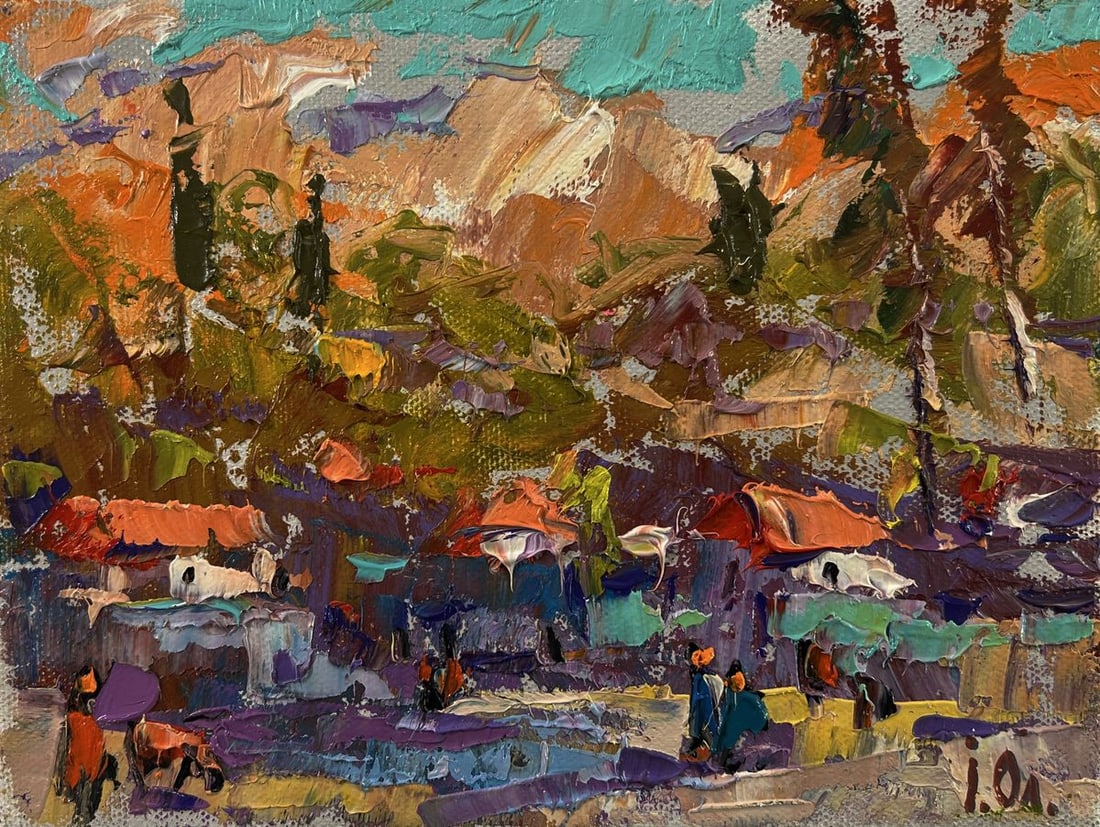 Oil painting Village after the rain Oksana Ivanyuk - 3