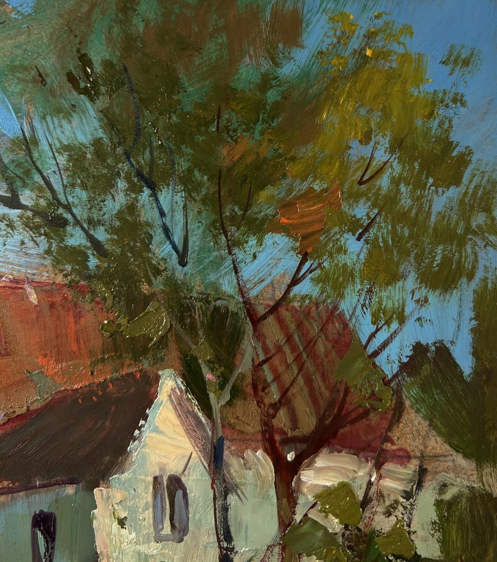 Oil painting Village stream Yuriy Suprunchuk - 4