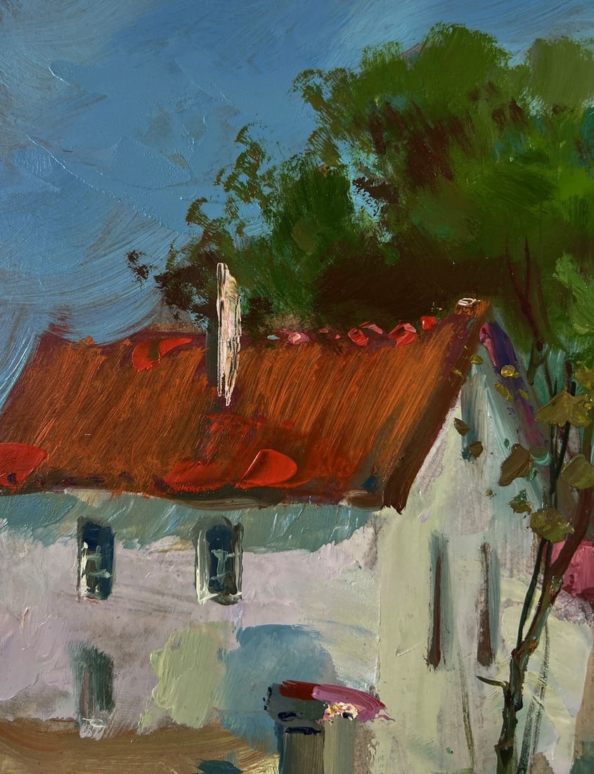 Oil painting Village stream Yuriy Suprunchuk - 6