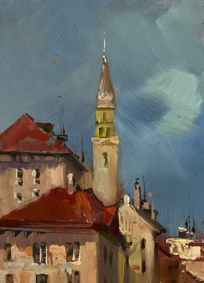 Oil painting City with a river Yuriy Suprunchuk - 5