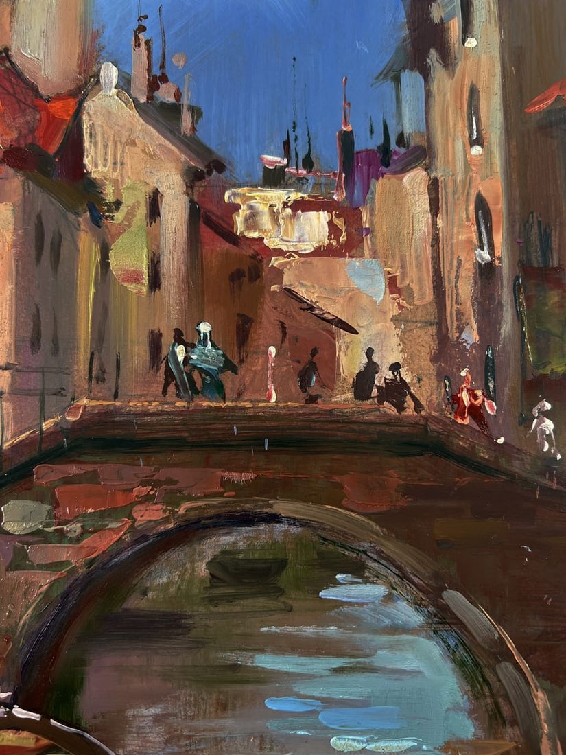 Oil painting City with a river Yuriy Suprunchuk - 6