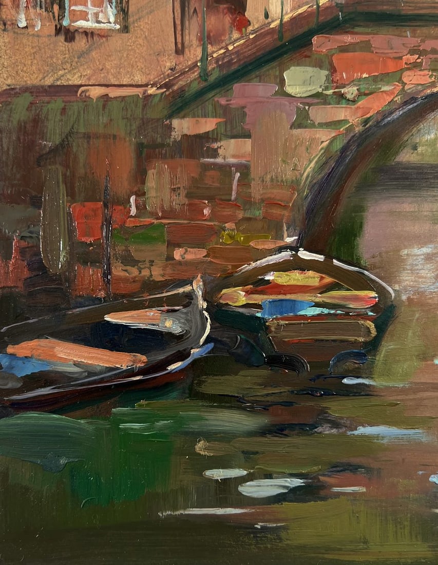 Oil painting City with a river Yuriy Suprunchuk - 7