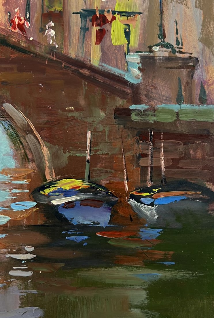 Oil painting City with a river Yuriy Suprunchuk - 8