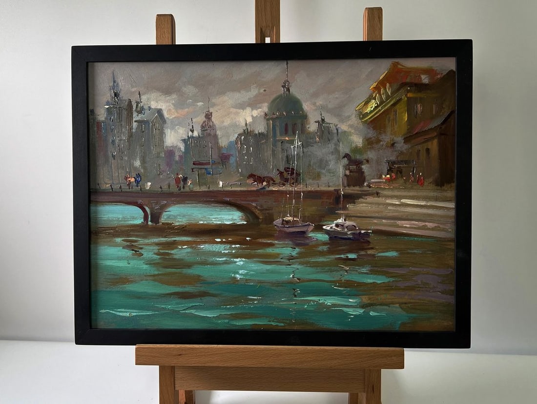 Oil painting Busy city streets Yuriy Suprunchuk (1 of 10)