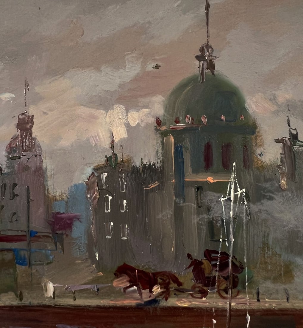 Oil painting Busy city streets Yuriy Suprunchuk - 4