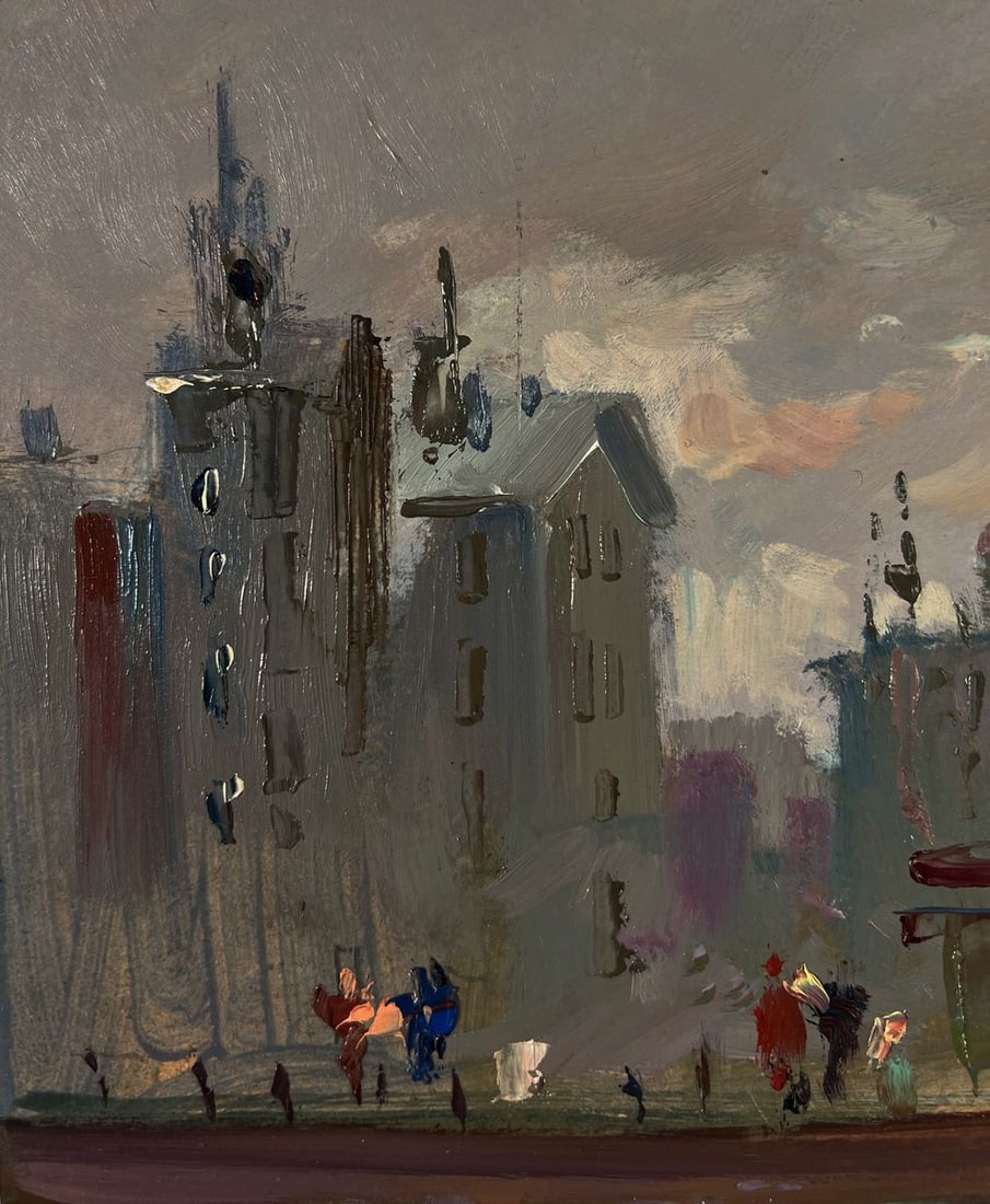 Oil painting Busy city streets Yuriy Suprunchuk - 5