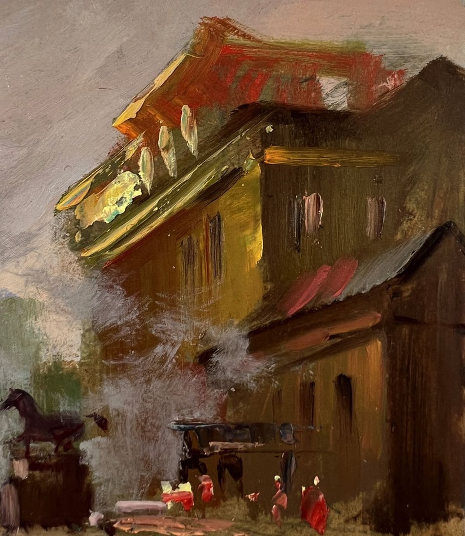 Oil painting Busy city streets Yuriy Suprunchuk - 9