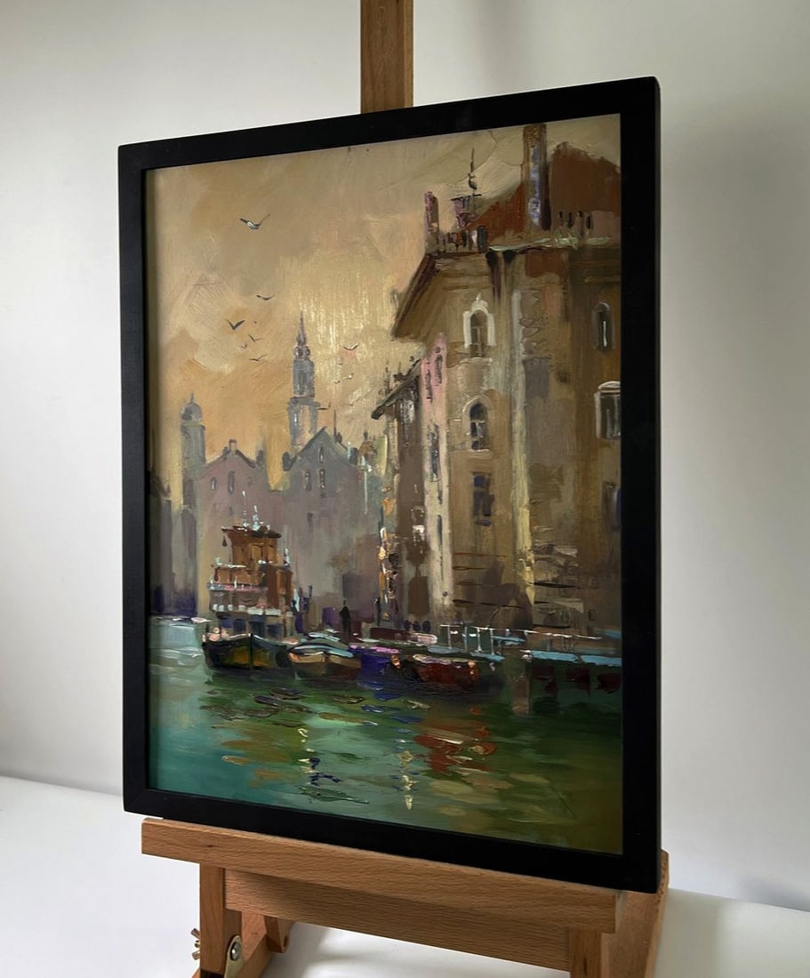 Oil painting City sailboats Yuriy Suprunchuk - 2