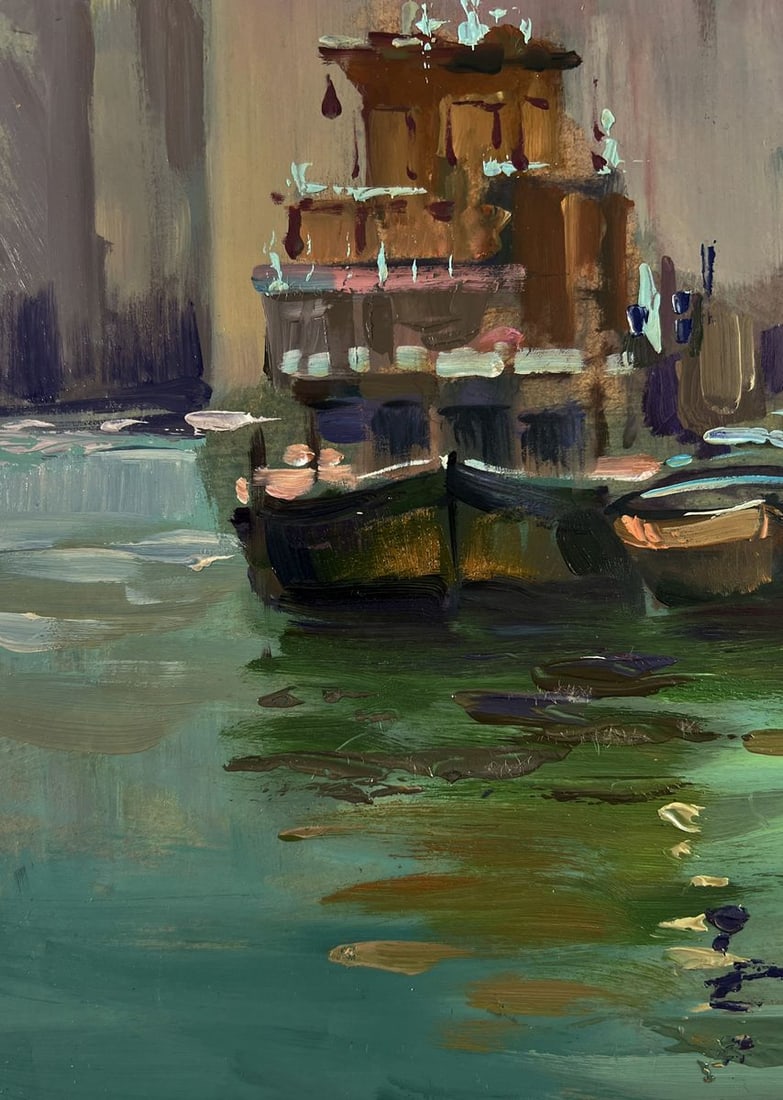 Oil painting City sailboats Yuriy Suprunchuk - 7