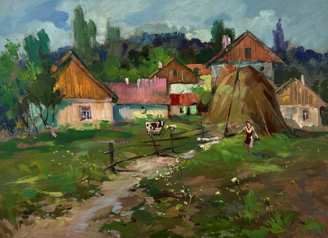 Oil painting A quiet village corner Yuriy Suprunchuk - 3