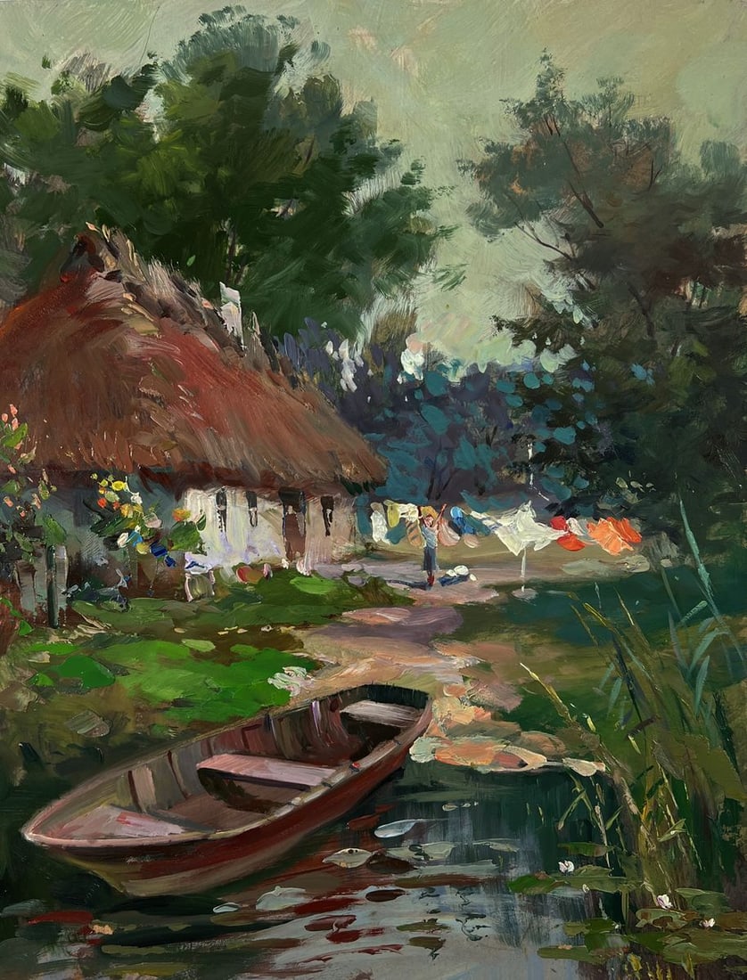 Oil painting Boat on the shore Yuriy Suprunchuk - 3