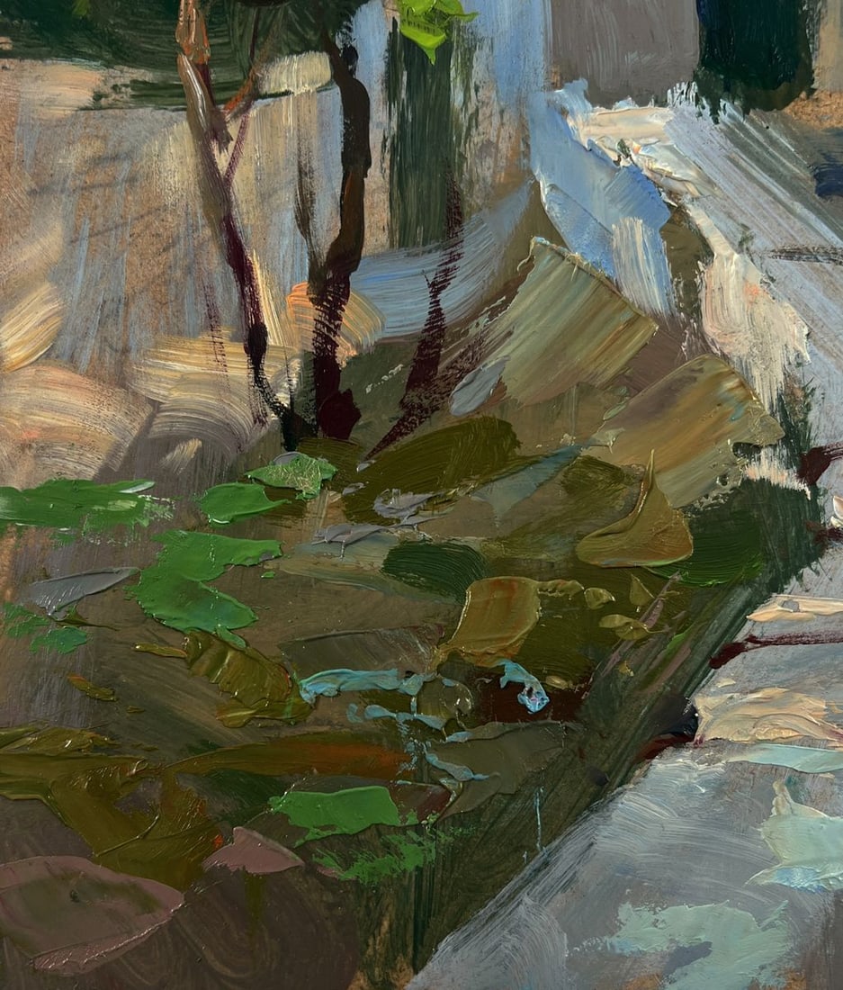 Oil painting A couple walks through the city streets Yuriy Suprunchuk - 7