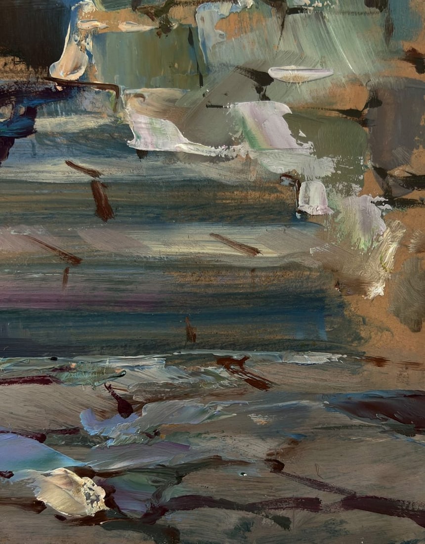 Oil painting A couple walks through the city streets Yuriy Suprunchuk - 8