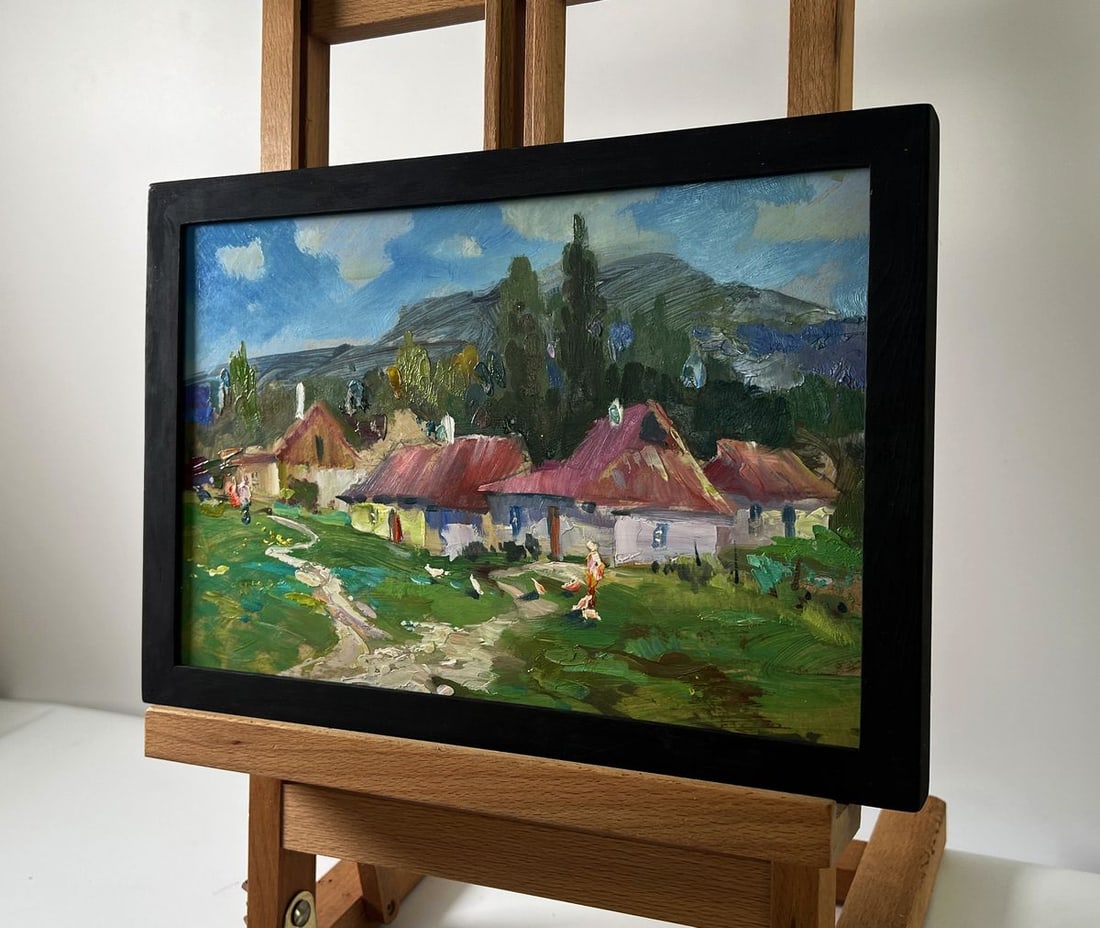 Oil painting Village among the mountains Yuriy Suprunchuk - 2