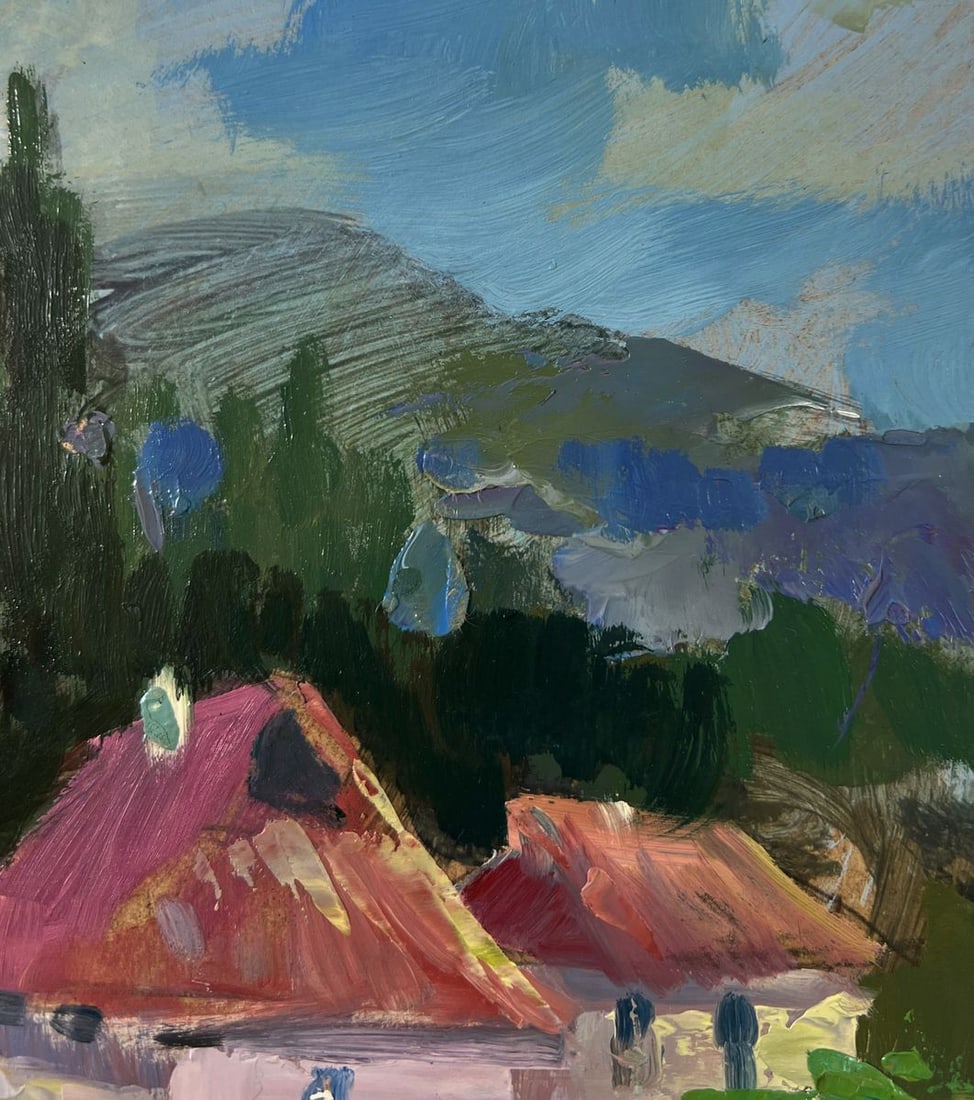 Oil painting Village among the mountains Yuriy Suprunchuk - 4