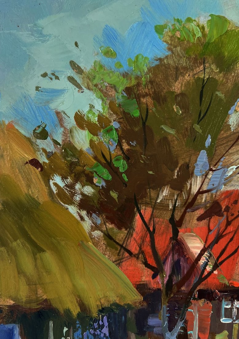 Oil painting Geese in the village Yuriy Suprunchuk - 5