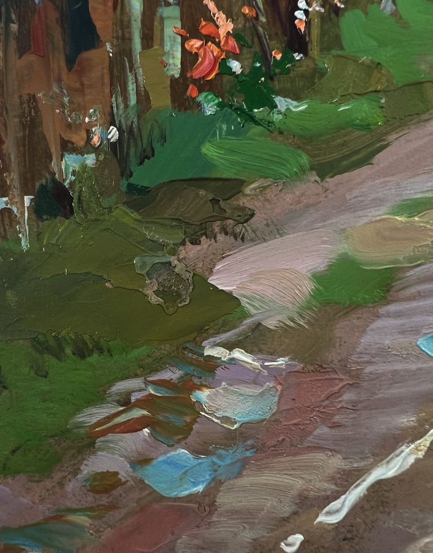 Oil painting Geese in the village Yuriy Suprunchuk - 7