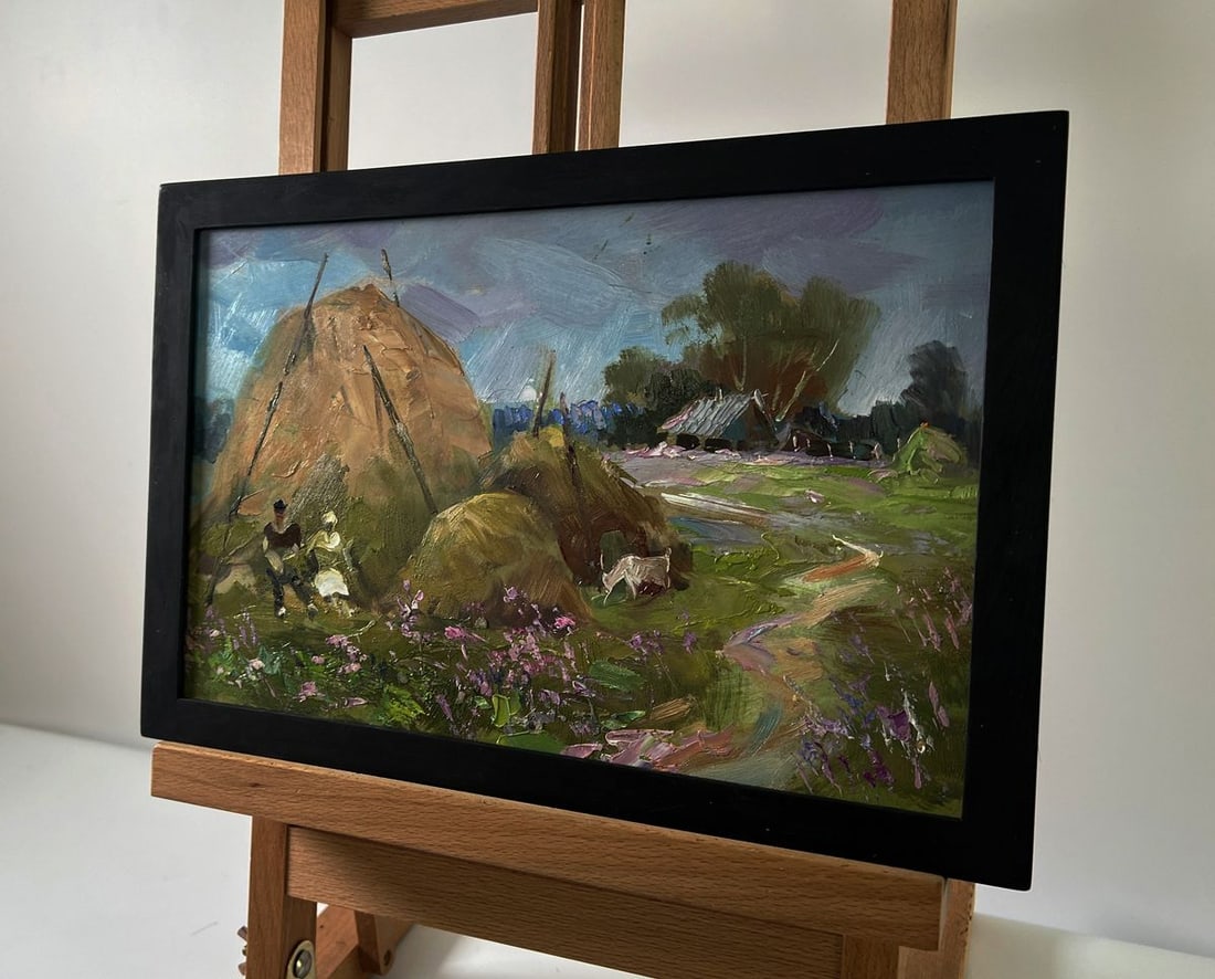 Oil painting The village was covered by a clouds Yuriy Suprunchuk - 2