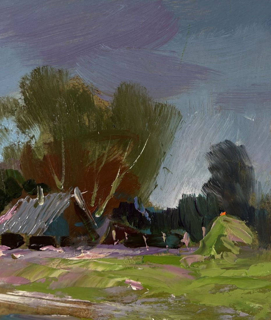 Oil painting The village was covered by a clouds Yuriy Suprunchuk - 4