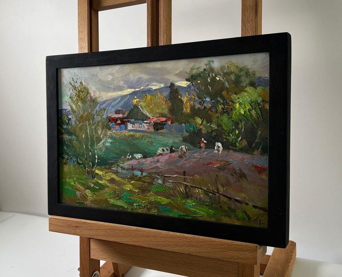 Oil painting A quiet village corner Yuriy Suprunchuk - 2