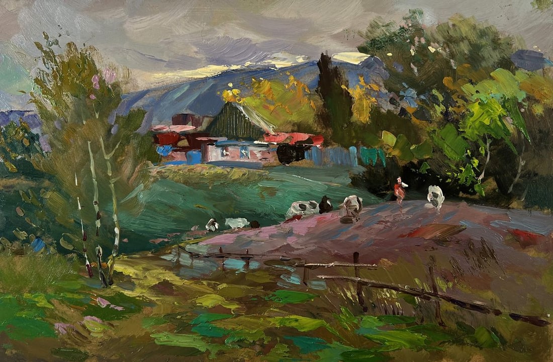 Oil painting A quiet village corner Yuriy Suprunchuk - 3