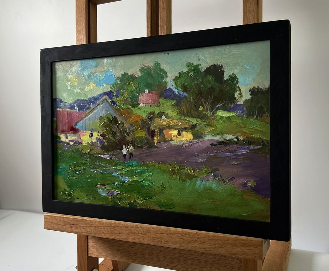 Oil painting The road to the village Yuriy Suprunchuk - 2