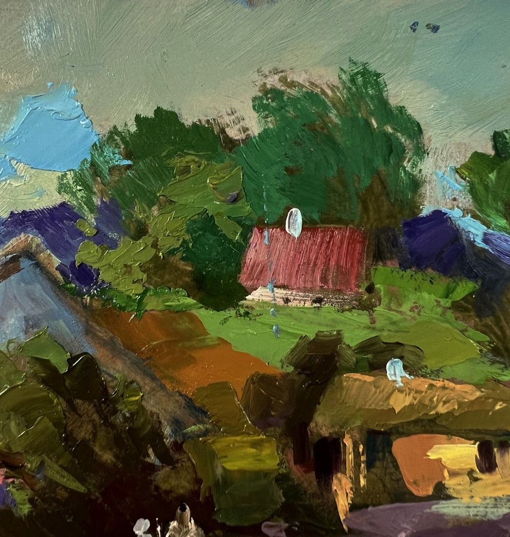 Oil painting The road to the village Yuriy Suprunchuk - 5