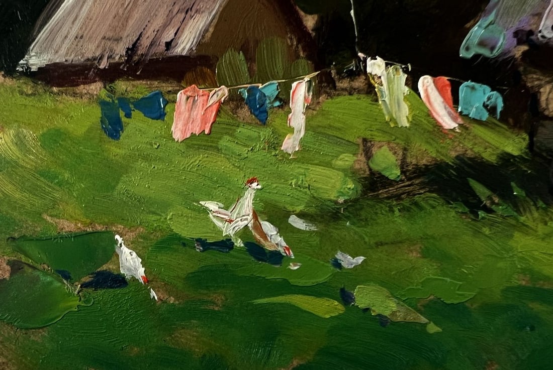 Oil painting Quiet village life Yuriy Suprunchuk - 6