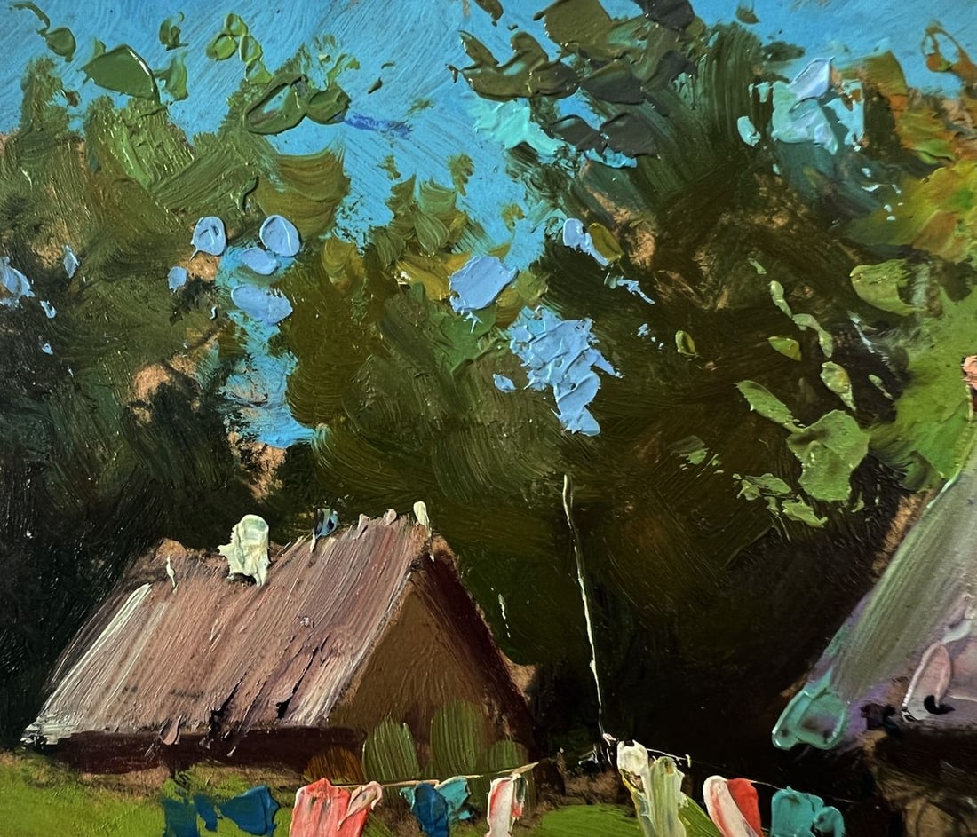 Oil painting Quiet village life Yuriy Suprunchuk - 7