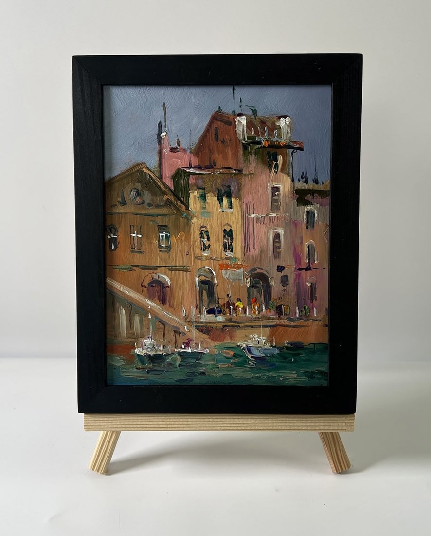 Oil painting Venetian ferry boat Yuriy Suprunchuk (1 of 8)