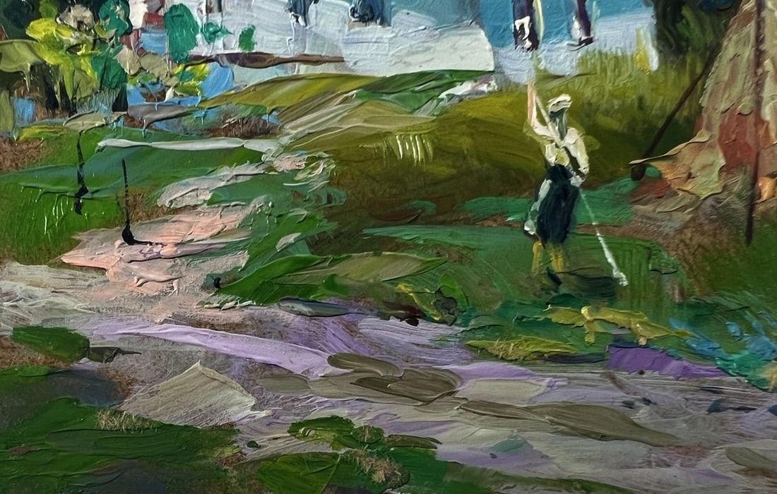 Oil painting A village near the mountains Yuriy Suprunchuk - 6