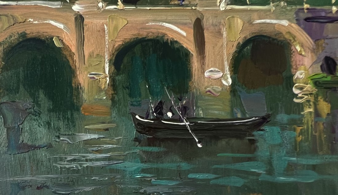 Oil painting City bridge Yuriy Suprunchuk - 6