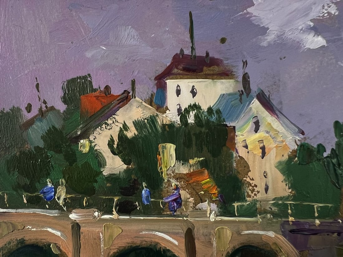 Oil painting City bridge Yuriy Suprunchuk - 7