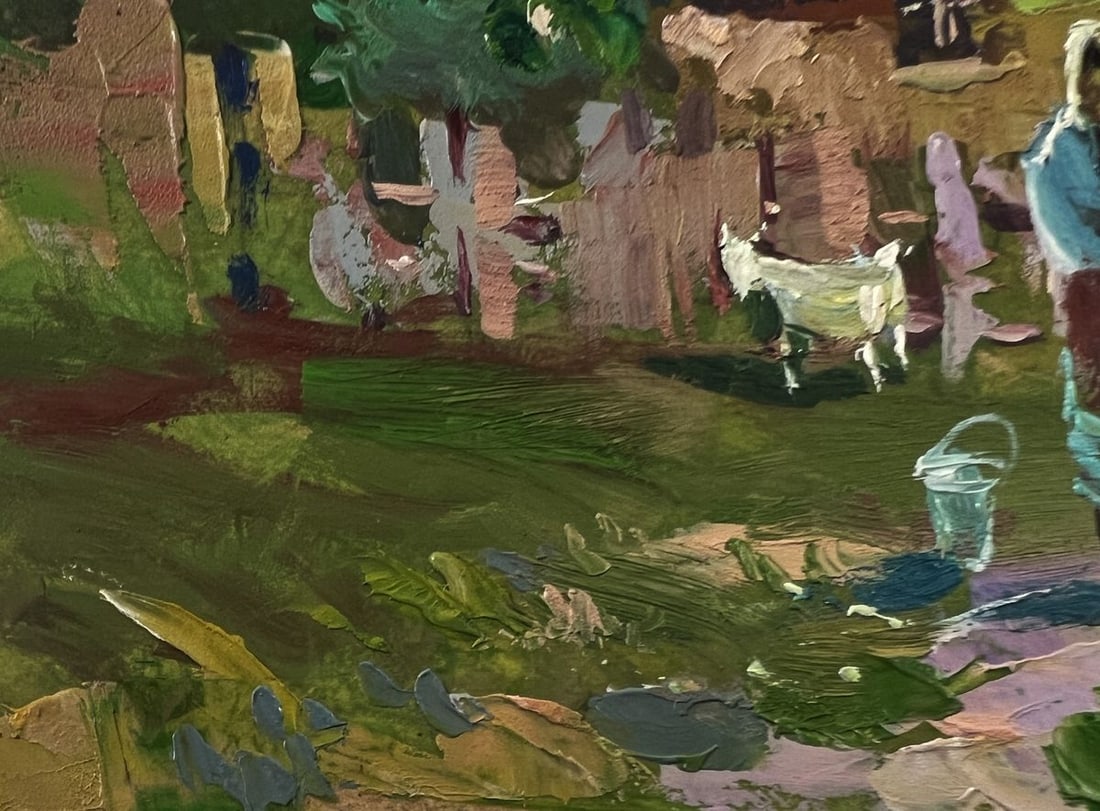 Oil painting Yard in the village Yuriy Suprunchuk - 6