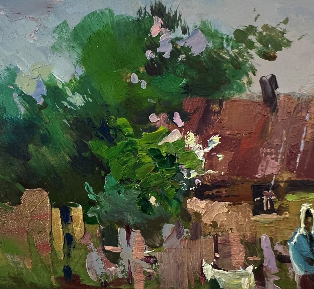 Oil painting Yard in the village Yuriy Suprunchuk - 7