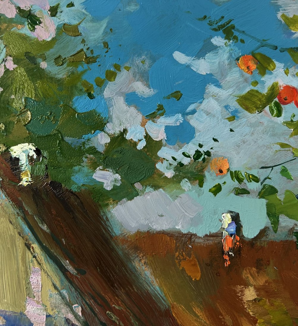 Oil painting Village with animals Yuriy Suprunchuk - 5