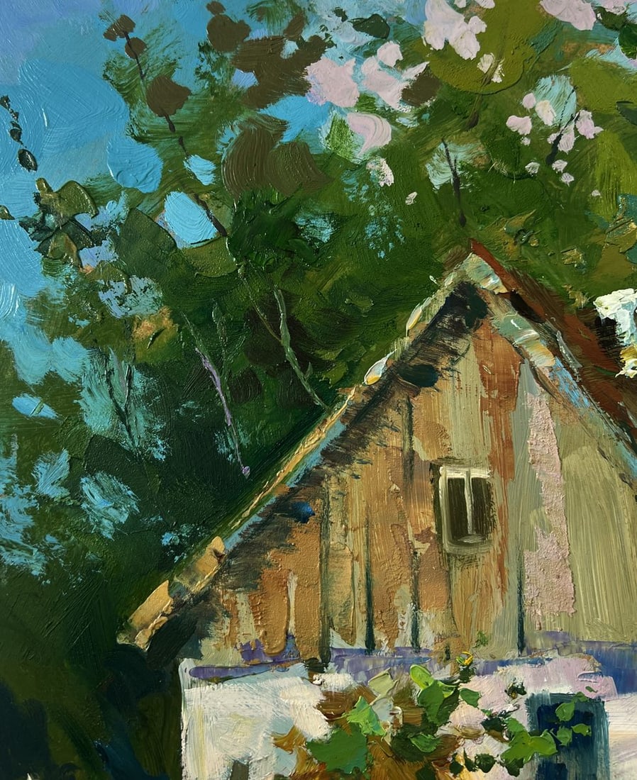 Oil painting Village with animals Yuriy Suprunchuk - 6