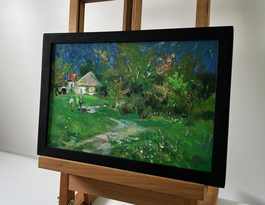 Oil painting The path leading to the village Yuriy Suprunchuk - 2
