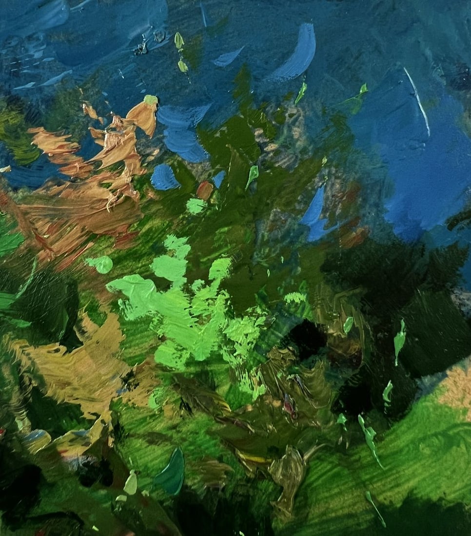 Oil painting The path leading to the village Yuriy Suprunchuk - 4