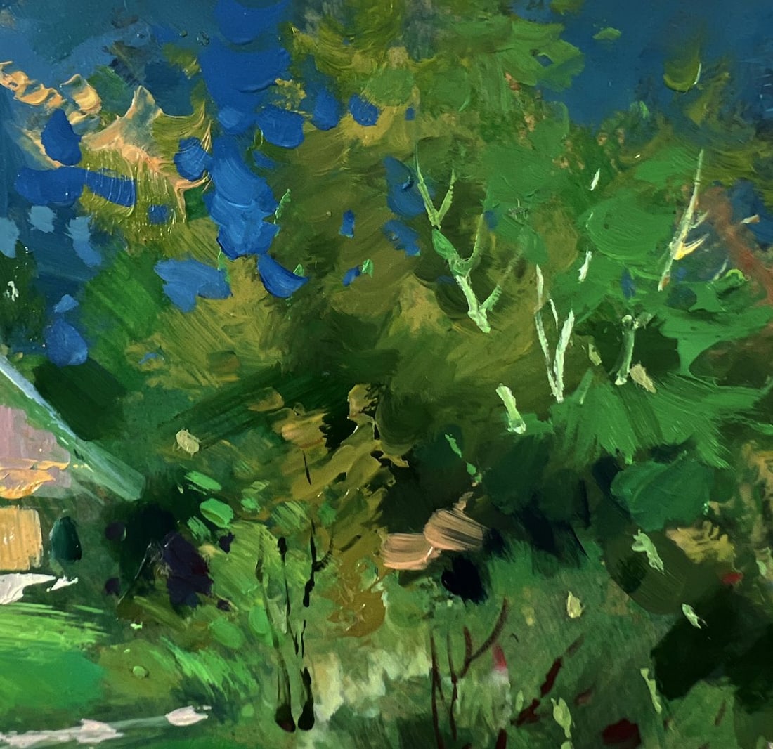 Oil painting The path leading to the village Yuriy Suprunchuk - 5