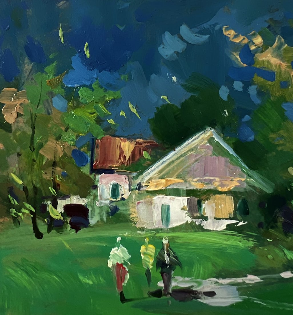 Oil painting The path leading to the village Yuriy Suprunchuk - 6