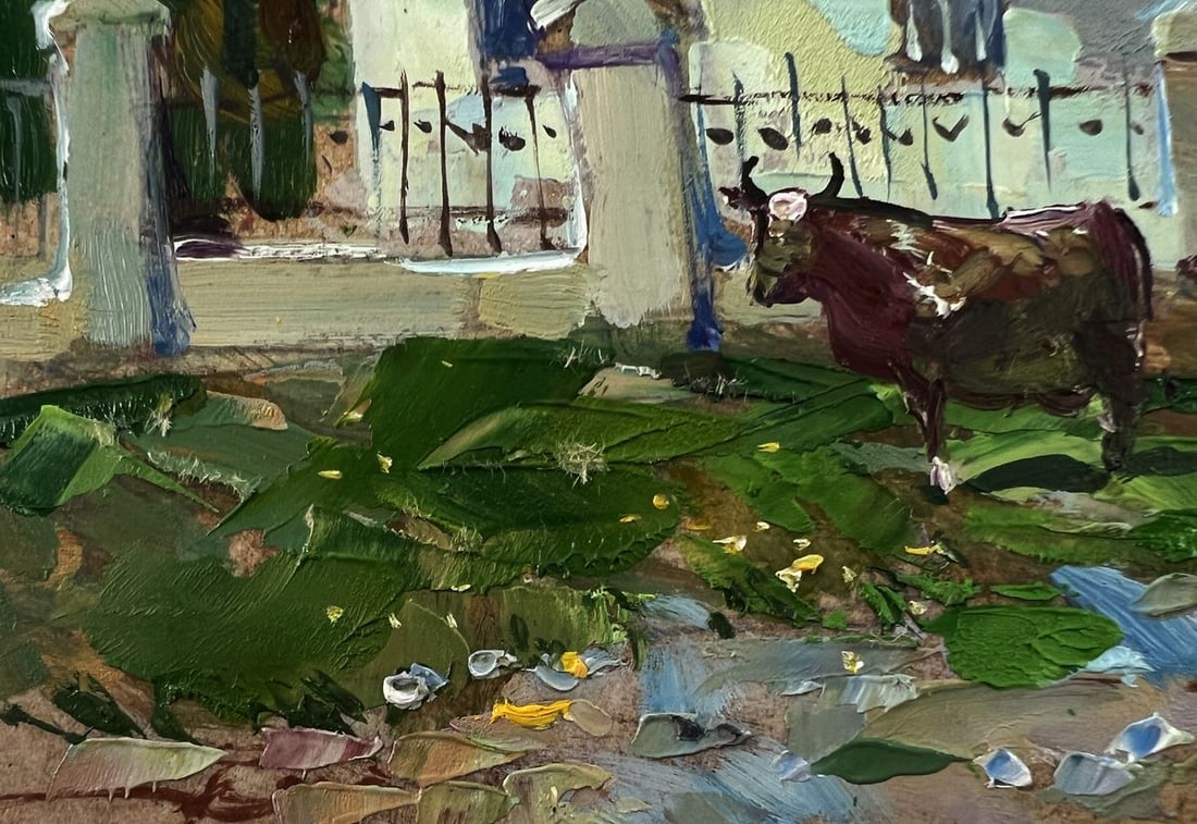 Oil painting A cow near the house Yuriy Suprunchuk - 6