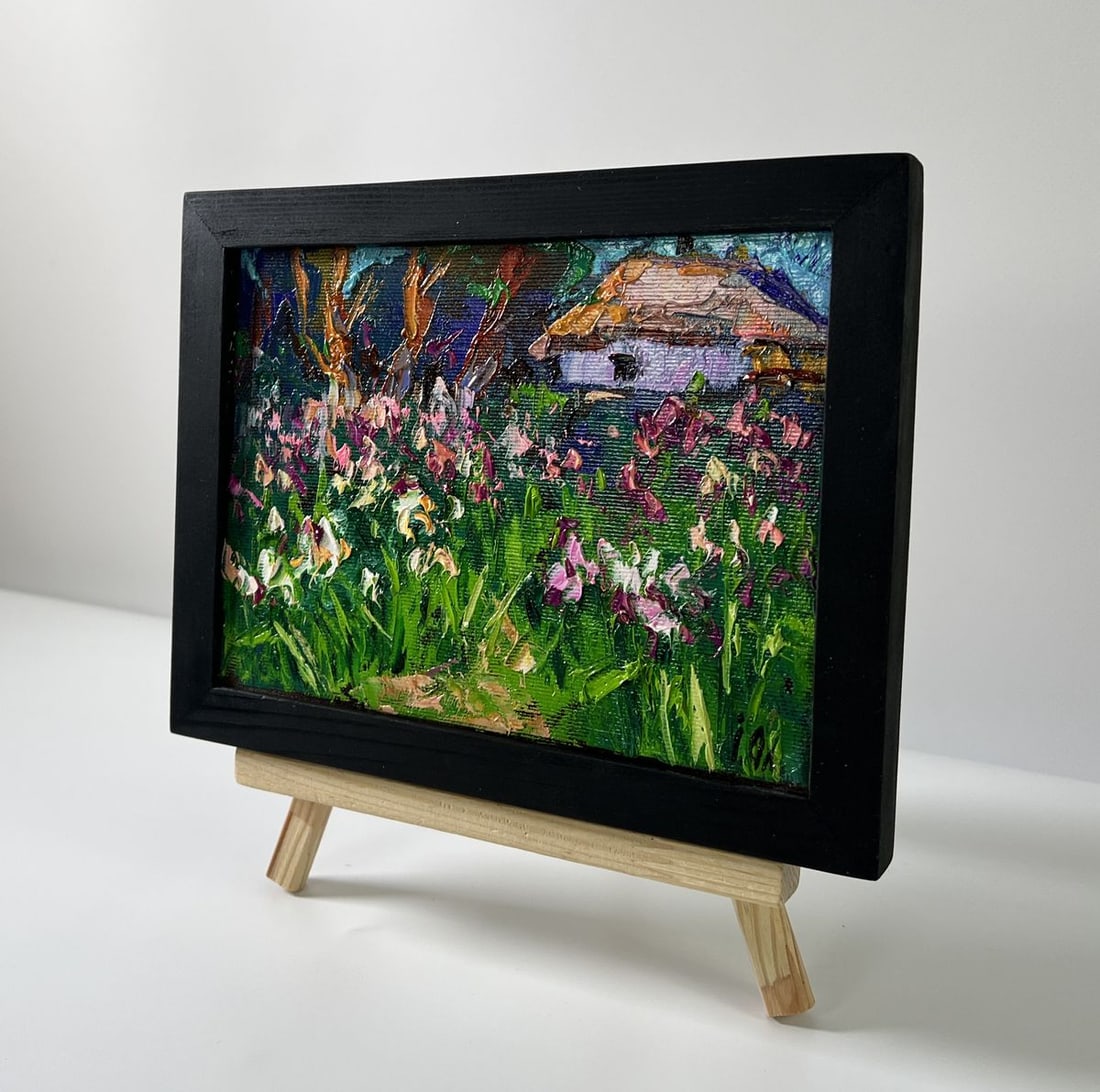 Oil painting A blooming home garden Oleksiy Ivanyuk - 2