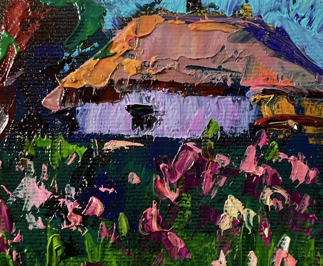 Oil painting A blooming home garden Oleksiy Ivanyuk - 4