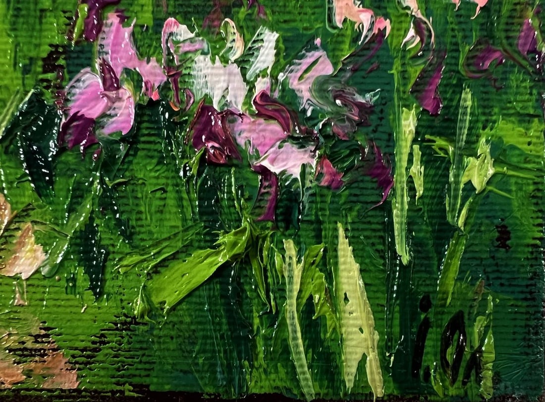 Oil painting A blooming home garden Oleksiy Ivanyuk - 5