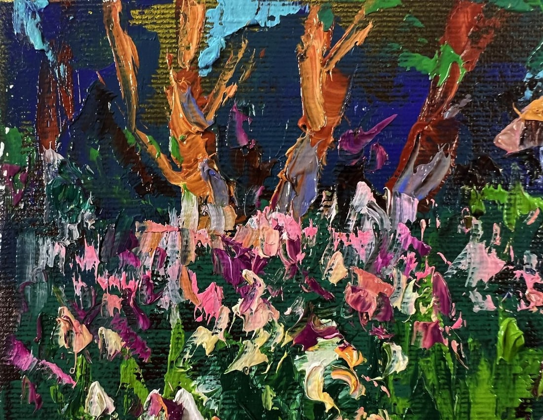 Oil painting A blooming home garden Oleksiy Ivanyuk - 7